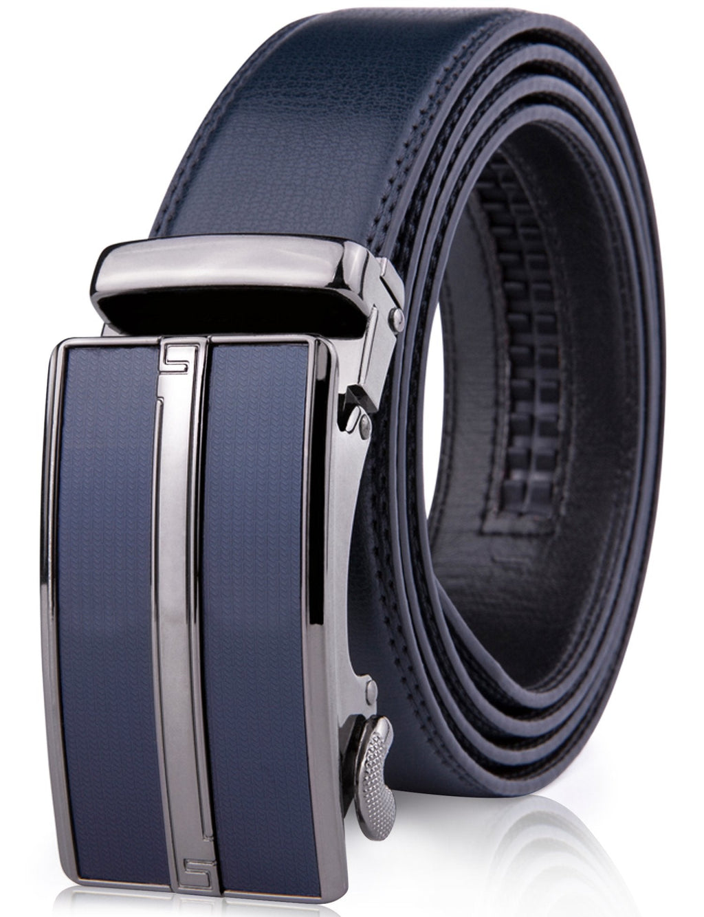 Microfiber Leather Ratchet Belt – No Holes, Custom Fit, 1.3" Strap