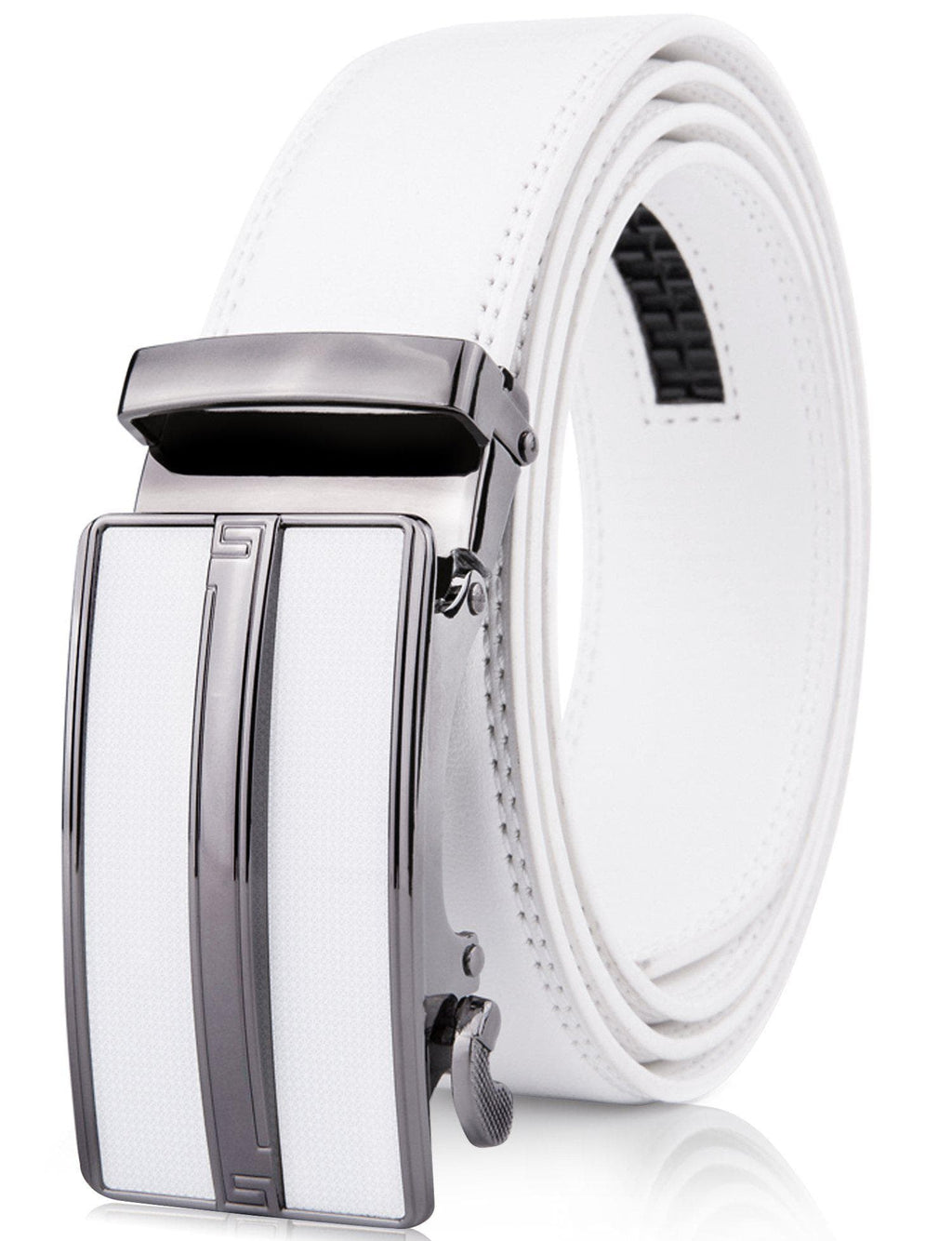 Microfiber Leather Ratchet Belt – No Holes, Custom Fit, 1.3" Strap