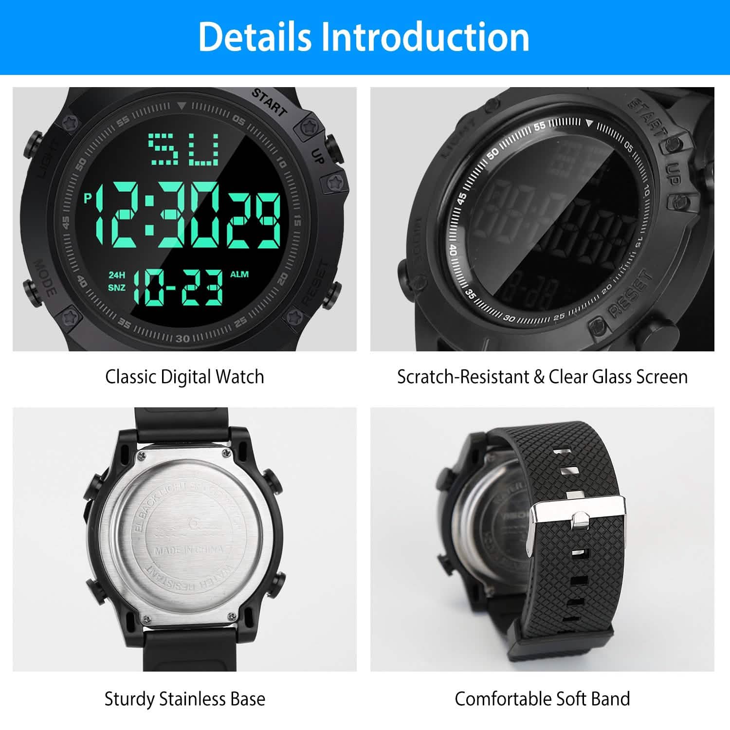 Military Wrist Watch with LED Backlight