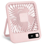 Mini Desktop Cooling Fan Rechargeable Battery Powered with LCD Display