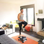 Mini Fitness Stepper with 2 Resistance Bands LCD Monitor