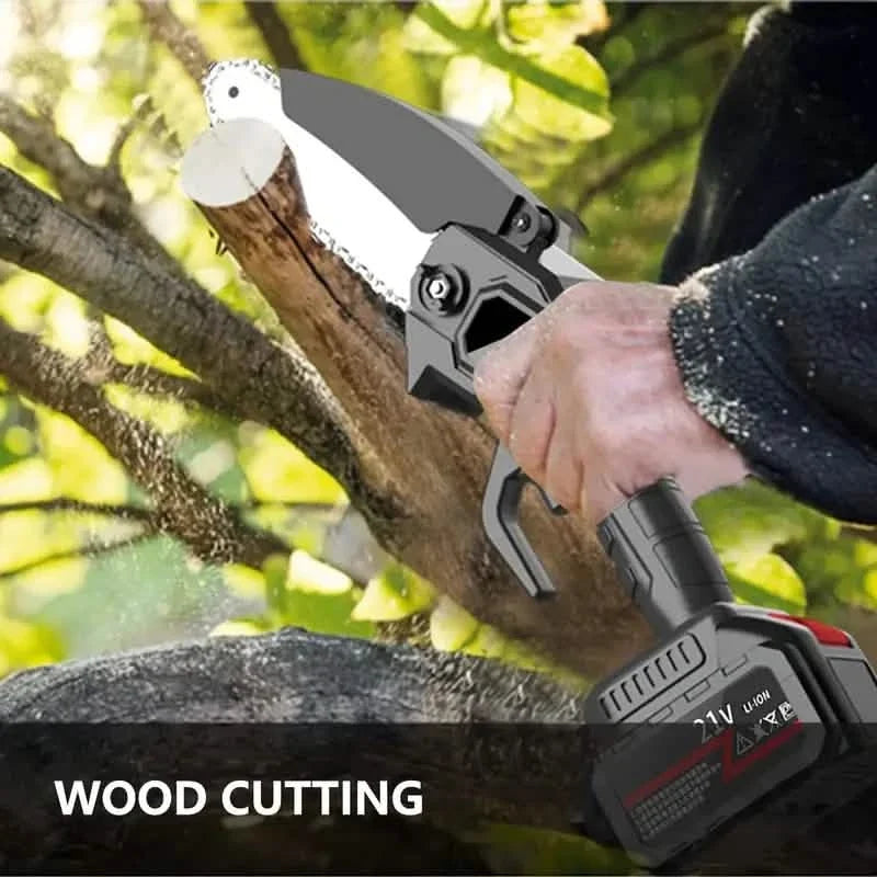 Mini Handheld Chain Saw - Band Saw with Premium Splash Protection, Safety Lock