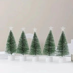 Mini Lighted Colorful Christmas Tree with LED Night Light Acrylic Artificial