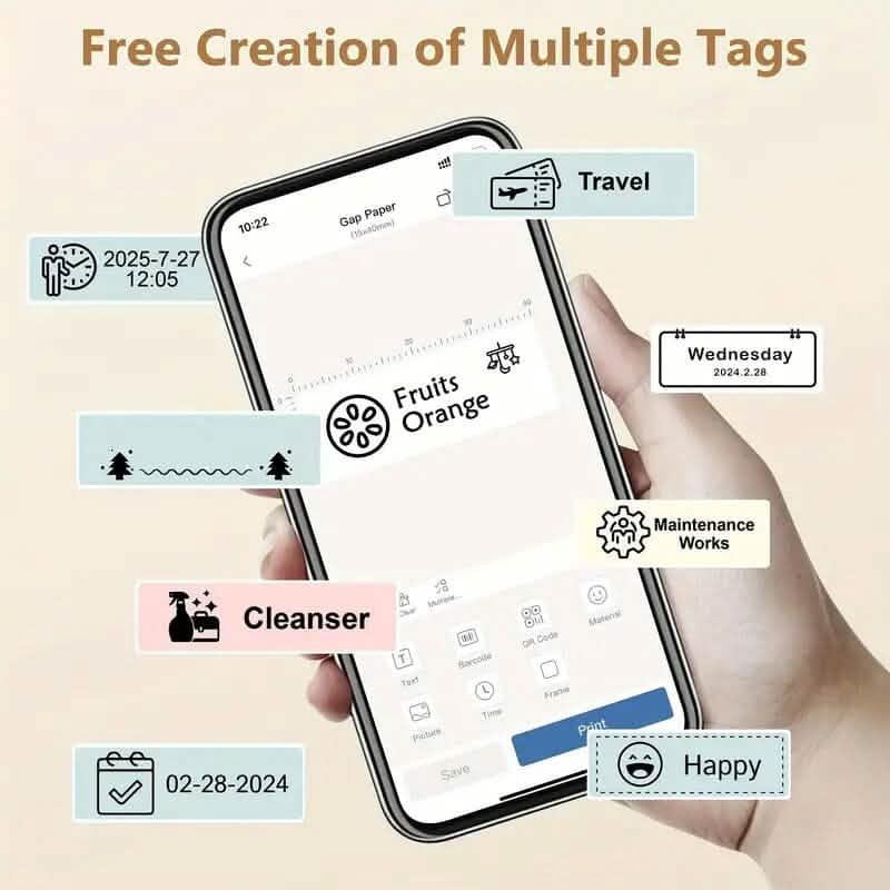 Mini Portable Label Maker Machine with Thermal Printer