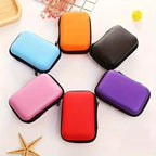 Mini Travel Portable Zippered Earphone, Coin, Jewelry, Accessory Box