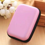 Mini Travel Portable Zippered Earphone, Coin, Jewelry, Accessory Box
