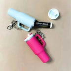 Mini Water Bottle Keychain - Street Style, Plastic Material