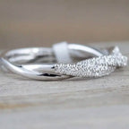 Minimalism 925 Silver Zirconia Twist Ring