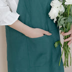 Cross-Back Cotton Apron with Pockets