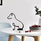 Modern Wireframe Dog Figure
