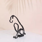 Modern Wireframe Dog Figure