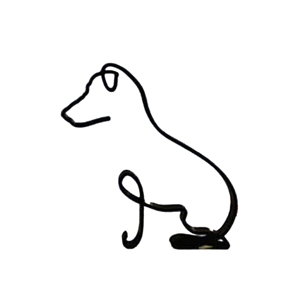 Modern Wireframe Dog Figure