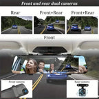 Mirror Dash Cam 4.5 Inch Rear View Mirror 1080P Front and Rear View Dual Cameras