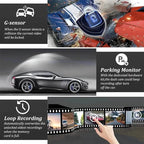 Mirror Dash Cam 4.5 Inch Rear View Mirror 1080P Front and Rear View Dual Cameras