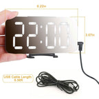 Mirror LED Electronic Alarm Clock