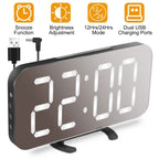 Mirror LED Electronic Alarm Clock