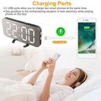 Mirror LED Electronic Alarm Clock