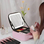 MIRRORGLAM – Portable Makeup Bag with LED Mirror for Perfect Styling