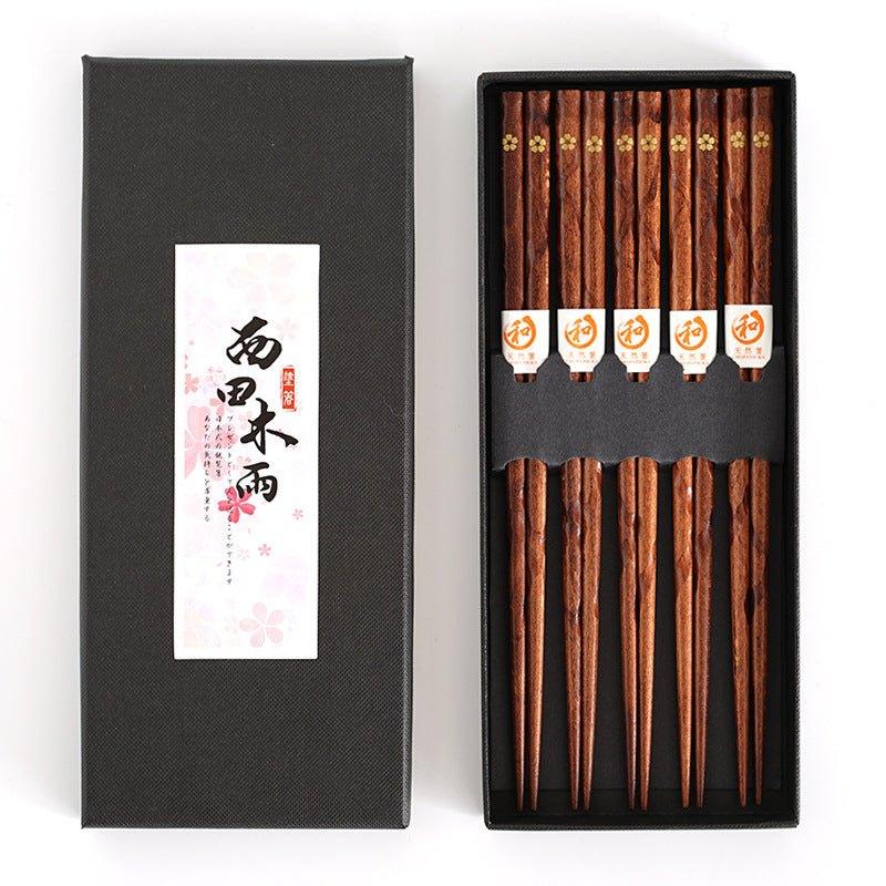 Miyabi | Golden Sakura Wooden Chopstick Set | Niki