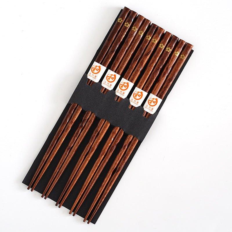 Miyabi | Golden Sakura Wooden Chopstick Set | Niki