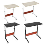 Mobile Laptop Desk Height Adjustable Rolling Wheels