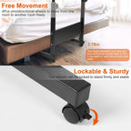Mobile Laptop Desk Height Adjustable Rolling Wheels