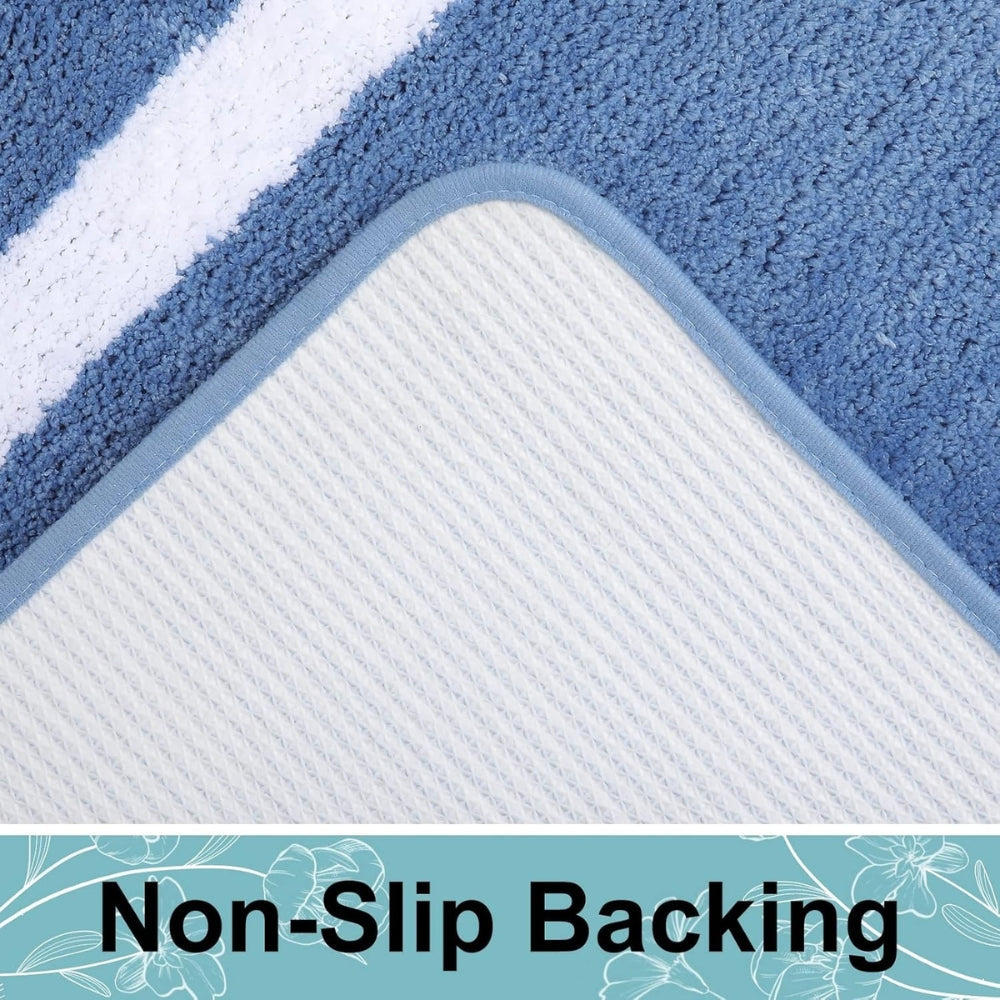 Contoured Edge Bath Mat with Non-Slip Base