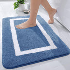 Contoured Edge Bath Mat with Non-Slip Base
