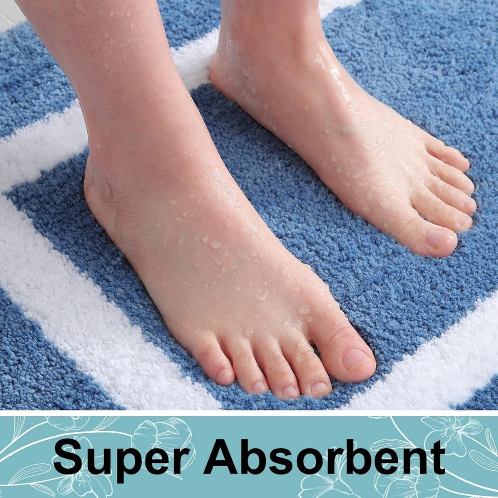 Contoured Edge Bath Mat with Non-Slip Base
