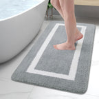 Contoured Edge Bath Mat with Non-Slip Base