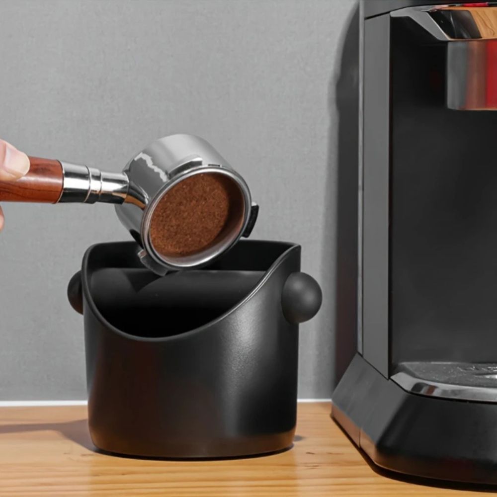 Sleek Espresso Puck Bin for Coffee Grounds