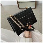 Modern Elegant Luxury Sterling Pu Leather Crossbody Bags For Women And Girls Designer Chains Shoulder Messenger Bag For Female