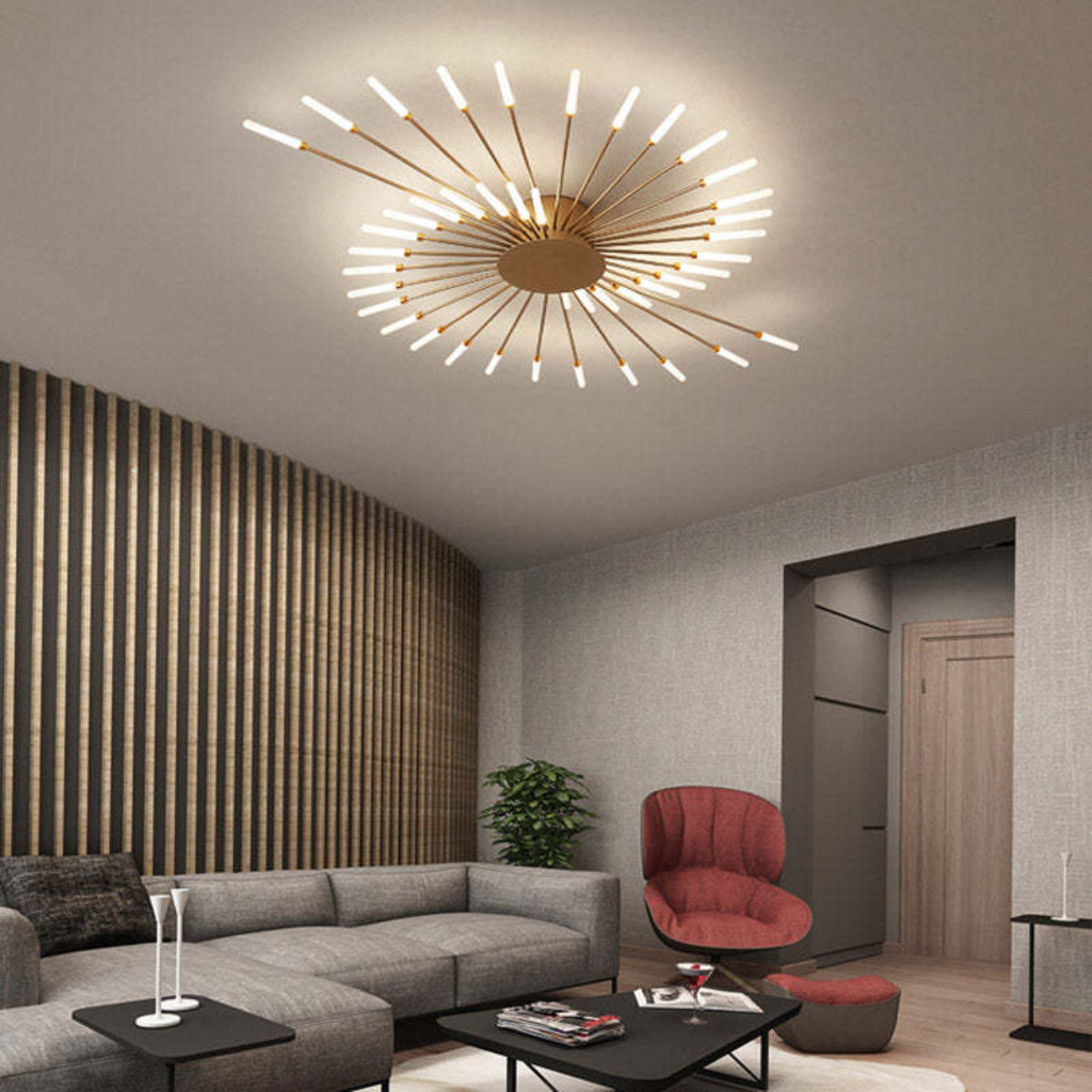 Contemporary Large LED Fixture for Spacious Rooms