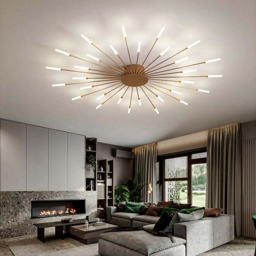 Contemporary Large LED Fixture for Spacious Rooms