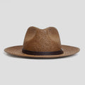 Modern Minimalist Straw Fedora Hat – Coffee