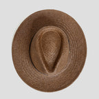 Modern Minimalist Straw Fedora Hat – Coffee