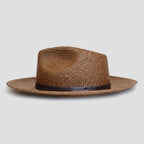 Modern Minimalist Straw Fedora Hat – Coffee