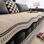 Decorative Wave Sofa Protector - Non-Slip Furniture Cover