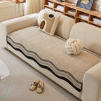Decorative Wave Sofa Protector - Non-Slip Furniture Cover