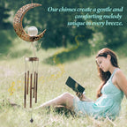 Moon Crackle Glass Ball Wind Chimes Solar Wind Chimes