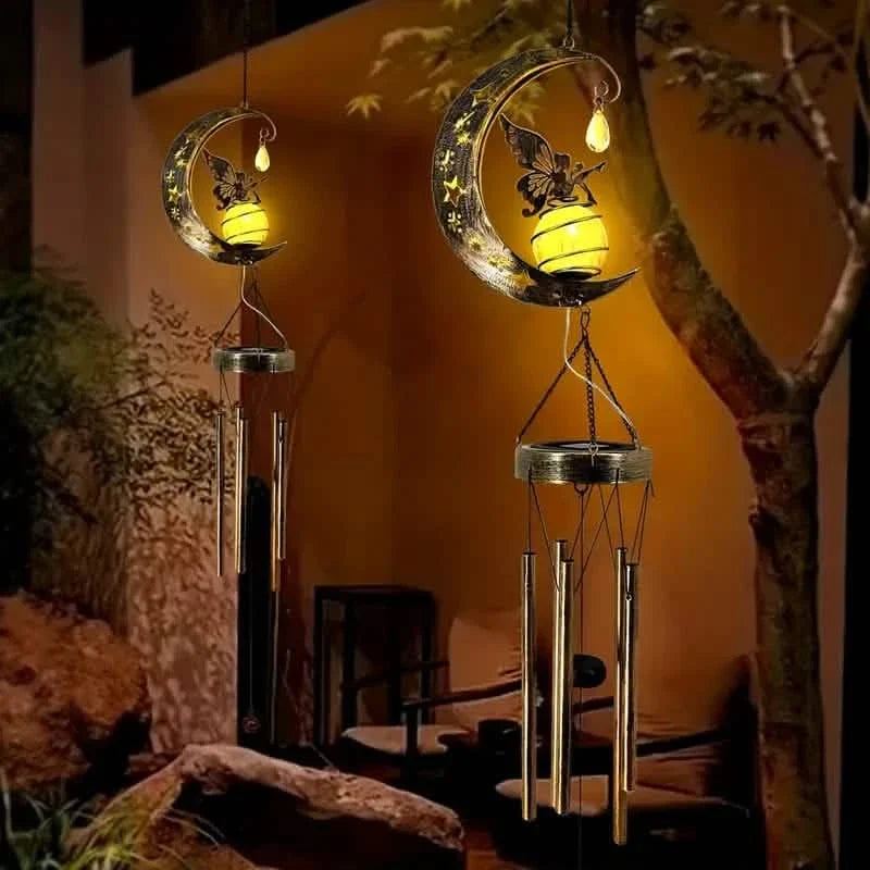 Moon Fairy Solar Wind Chimes Outdoor