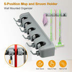 Mop Holder Wall Mount Hanger Organizer Storage