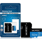 Moric 512GB Micro SD Card with Adapter Class 10 Fast Speed Memory Card  (Refurbished)