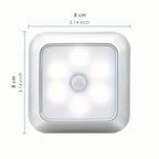Motion Sensor Night Light, 6 LED Wall Lamp