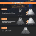 Motion Sensor Solar Powered Outdoor Lights 3 Modes with 43 LED Lamp Beads