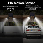 Motion Sensor Spotlights 2000lm Security Lights with Dual Head 360 Degree Rotatable