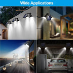 Motion Sensor Spotlights 2000lm Security Lights with Dual Head 360 Degree Rotatable