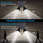 Motion Sensor Spotlights 2000lm Security Lights with Dual Head 360 Degree Rotatable