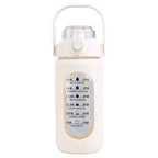 Motivational Water Bottle Intake Tracker with Straw Time Marker Silicone Sleeve Handle