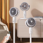 Motor Stand Fan, 20 dB Very Quiet Fan, 30 m Throw Distance, 2465 m³/h Air Volume, Fan with Remote Control & Cooling | Niki